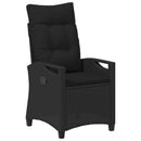 vidaXL Kerti Szék 2 pcs Fekete 56 x 64 x 94 cm Acél és poliészter