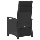 vidaXL Kerti Szék 2 pcs Fekete 56 x 64 x 94 cm Acél és poliészter