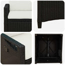 vidaXL Kerti Szék 2 pcs Fekete és Krém 56 x 60 x 112 cm