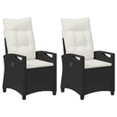 vidaXL Kerti Szék 2 pcs Fekete és Krém 56 x 60 x 112 cm