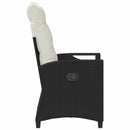 vidaXL Kerti Szék 2 pcs Fekete és Krém 56 x 60 x 112 cm