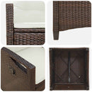 vidaXL Kerti Szék 2 pcs Barna és Krém 56 x 60 x 112 cm