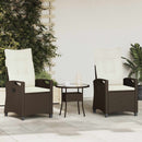 vidaXL Kerti Szék 2 pcs Barna és Krém 56 x 60 x 112 cm