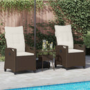vidaXL Kerti Szék 2 pcs Barna és Krém 56 x 60 x 112 cm