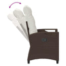 vidaXL Kerti Szék 2 pcs Barna és Krém 56 x 60 x 112 cm