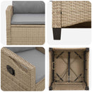 vidaXL Kerti Szék 2 pcs Beige és Világosszürke 56 x 60 x 112 cm