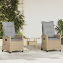 vidaXL Kerti Szék 2 pcs Beige és Világosszürke 56 x 60 x 112 cm
