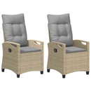 vidaXL Kerti Szék 2 pcs Beige és Világosszürke 56 x 60 x 112 cm