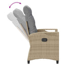 vidaXL Kerti Szék 2 pcs Beige és Világosszürke 56 x 60 x 112 cm