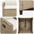 vidaXL Kerti Szék 2 pcs Beige és krém 56 x 60 x 112 cm
