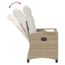 vidaXL Kerti Szék 2 pcs Beige és krém 56 x 60 x 112 cm