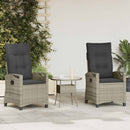 vidaXL Kerti Szék 2 pcs Világosszürke és Sötétszürke 56 x 60 x 112 cm