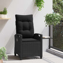 vidaXL Fekvő Kerti Szék Fekete 56 x 60 x 112 cm polirattan