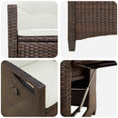 vidaXL Fekvő Kerti Szék Barna és Krém 56 x 60 x 112 cm polirattan