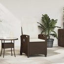 vidaXL Fekvő Kerti Szék Barna és Krém 56 x 60 x 112 cm polirattan