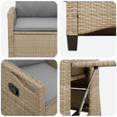 vidaXL Fekvő Kerti Szék Beige és Világosszürke 56 x 60 x 112 cm