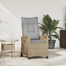 vidaXL Fekvő Kerti Szék Beige és Világosszürke 56 x 60 x 112 cm
