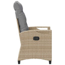 vidaXL Fekvő Kerti Szék Beige és Világosszürke 56 x 60 x 112 cm