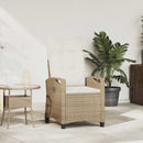 vidaXL Fekvő Kerti Szék Beige és krém 56 x 60 x 112 cm polirattan