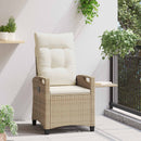 vidaXL Fekvő Kerti Szék Beige és krém 56 x 60 x 112 cm polirattan