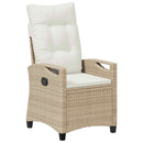 vidaXL Fekvő Kerti Szék Beige és krém 56 x 60 x 112 cm polirattan