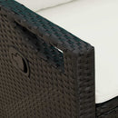 vidaXL Kerti pad Fekete és Krém 105 x 60 x 112 cm Acél és poliészter