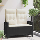 vidaXL Kerti pad Fekete és Krém 105 x 60 x 112 cm Acél és poliészter