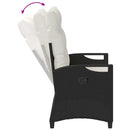 vidaXL Kerti pad Fekete és Krém 105 x 60 x 112 cm Acél és poliészter