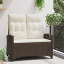 vidaXL Kerti pad Barna és Krém 105 x 60 x 112 cm Acél és poliészter
