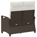 vidaXL Kerti pad Barna és Krém 105 x 60 x 112 cm Acél és poliészter