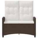 vidaXL Kerti pad Barna és Krém 105 x 60 x 112 cm Acél és poliészter