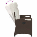 vidaXL Kerti pad Barna és Krém 105 x 60 x 112 cm Acél és poliészter