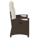 vidaXL Kerti pad Barna és Krém 105 x 60 x 112 cm Acél és poliészter