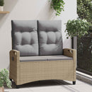 vidaXL Kerti pad párnával Beige és Világosszürke 105 x 60 x 112 cm