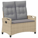 vidaXL Kerti pad párnával Beige és Világosszürke 105 x 60 x 112 cm