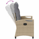 vidaXL Kerti pad párnával Beige és Világosszürke 105 x 60 x 112 cm