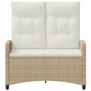 vidaXL Kerti pad Beige és krém 105 x 60 x 112 cm Acél és poliészter