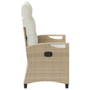 vidaXL Kerti pad Beige és krém 105 x 60 x 112 cm Acél és poliészter