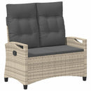 vidaXL Kerti pad párnával 105 x 60 x 112 cm acél