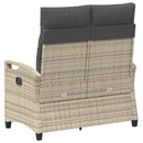 vidaXL Kerti pad párnával 105 x 60 x 112 cm acél