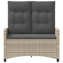 vidaXL Kerti pad párnával 105 x 60 x 112 cm acél