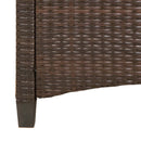 vidaXL Kerti pad Barna és Piros 105 x 60 x 112 cm Acél és poliészter