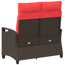 vidaXL Kerti pad Barna és Piros 105 x 60 x 112 cm Acél és poliészter