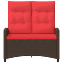 vidaXL Kerti pad Barna és Piros 105 x 60 x 112 cm Acél és poliészter