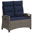 vidaXL Kerti pad párnával 105 x 60 x 112 cm acél