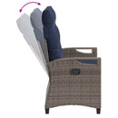 vidaXL Kerti pad párnával 105 x 60 x 112 cm acél