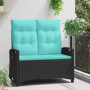 vidaXL Kerti pad párnával 105 x 60 x 112 cm acél