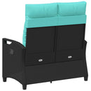 vidaXL Kerti pad párnával 105 x 60 x 112 cm acél