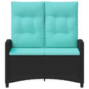 vidaXL Kerti pad párnával 105 x 60 x 112 cm acél