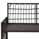 vidaXL Kerti pad Egyszínű Fekete és Sötétszürke 116 x 55 x 82 cm